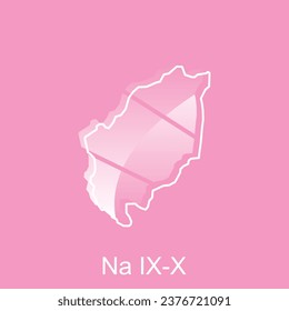 Map City of Na IX X Vector Design. Abstract, designs concept, logo design template