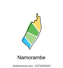 Map City of Namorambe Logo Vector Design. Abstract, designs concept, logos, logotype element for template.