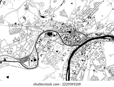map of the city of Namur, Belgium
