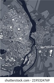 map of the city of Narva, Estonia