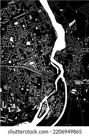 map of the city of Narva, Estonia