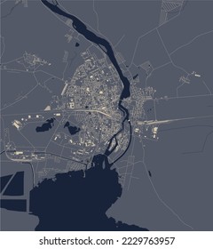 map of the city of Narva, Estonia