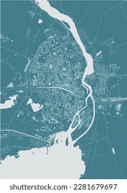 map of the city of Narva, Estonia