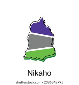 Mapa de la ciudad de diseño de Nikaho, Mapa vectorial de alto nivel - Plantilla de diseño de vectores de Japón