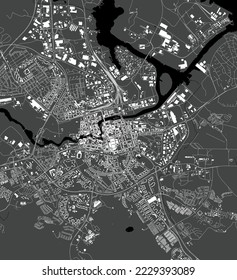 map of the city of Norrkoping, Sweden