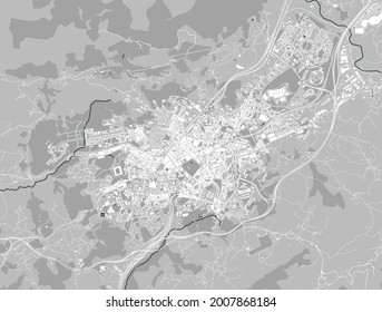 map of the city of Oviedo, Spain