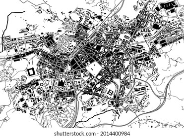 map of the city of Oviedo, Spain