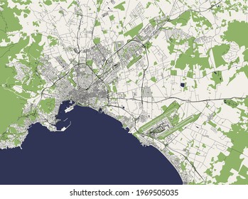 map of the city of Palma, Spain