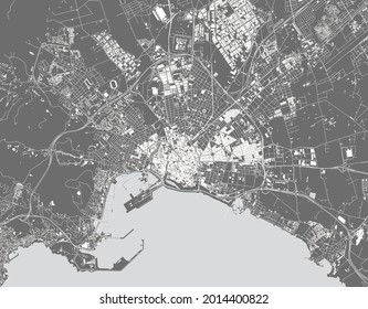 map of the city of Palma, Spain