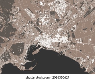 map of the city of Palma, Spain