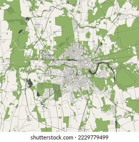 mapa de la ciudad de Panevezys, Lituania