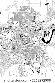 map of the city of Panevezys, Lithuania