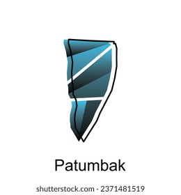 Map City of Patumbak Logo Vector Design. Abstract, designs concept, logos, logotype element for template.