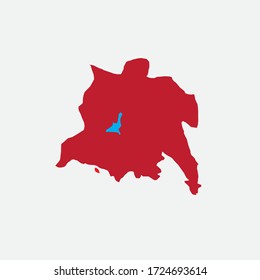 Map of the city of Phocis. Vector illustration.