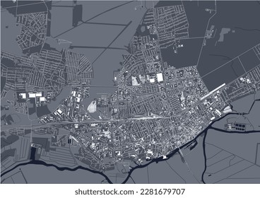map of the city of Pinsk, Belarus