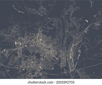 map of the city of Poltava, Ukraine