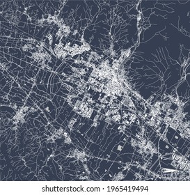 map of the city of Prato, Italy