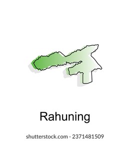 Map City of Rahuning Logo Vector Design. Abstrakt, Design-Konzept, Logos, Logotyp Element für Vorlage.