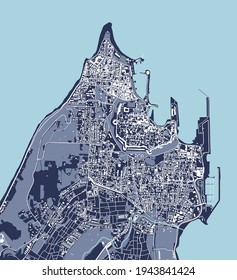 mapa de la ciudad de Rodas, Grecia