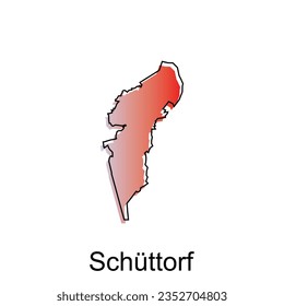 map City of Schuttorf. vector map of the German Country. Vector illustration design template