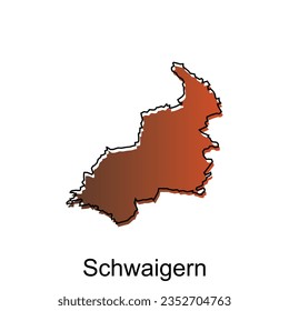 map City of Schwaigern. vector map of the German Country. Vector illustration design template