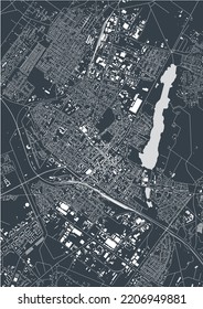 map of the city of Siauliai, Lithuania