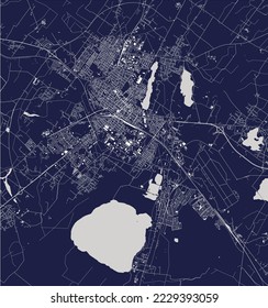 map of the city of Siauliai, Lithuania