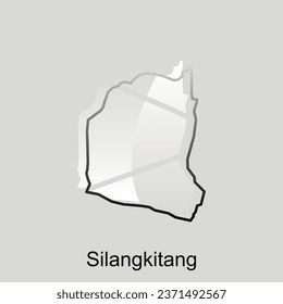 Map City of Silangkitang Logo Vector Design. Abstrakt, Design-Konzept, Logos, Logotyp Element für Vorlage.