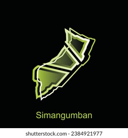Map City of Simangumban illustration design, World Map International vector template, suitable for your company