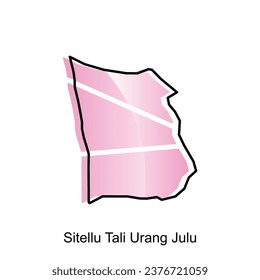 Map City of Sitellu Tali Urang Julu Vector Design. Abstract, designs concept, logo design template