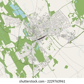 Karte der Stadt Szekesfehervar, Ungarn