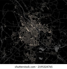 map of the city of Tartu, Estonia