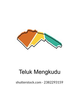 Map City of Teluk Mengkudu High detailed illustration design, World map country vector illustration template