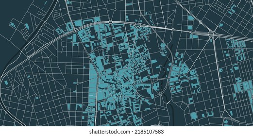 map of the city of Terrassa, Spain