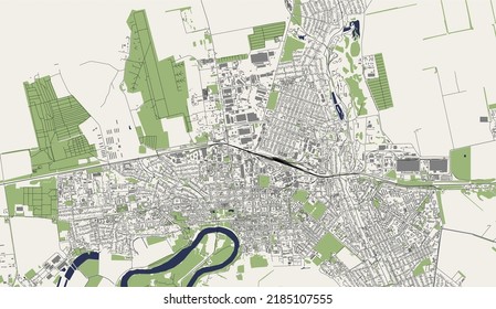 map of the city of Tiraspol, Moldova