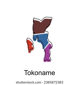 Map City of Tokoname design, High detailed vector map of Japan Vector Design Template, suitable for your company
