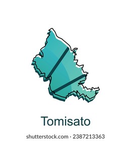 Map City of Tomisato design, High detailed vector map - Japan Vector Design Template