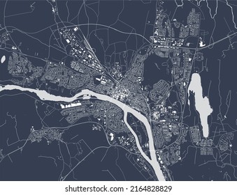 map of the city of Umea, Sweden