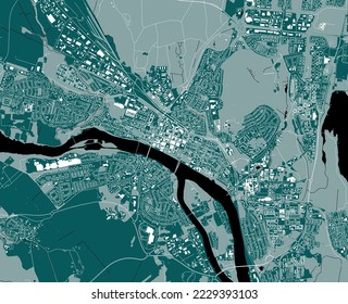 map of the city of Umea, Sweden