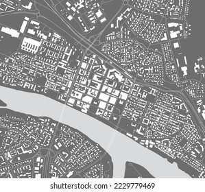 map of the city of Umea, Sweden