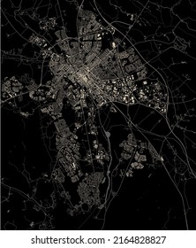 map of the city of Uppsala, Sweden