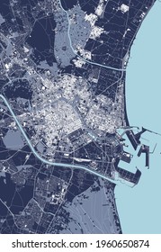 map of the city of Valencia, Spain