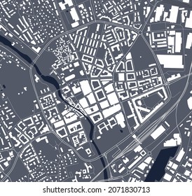 map of the city of Vasteras, Sweden