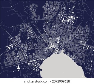 map of the city of Vasteras, Sweden