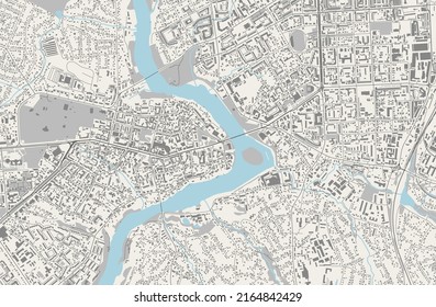 map of the city of Vinnytsia, Ukraine