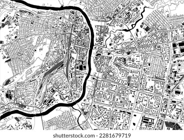 map of the city of Vitebsk, Belarus