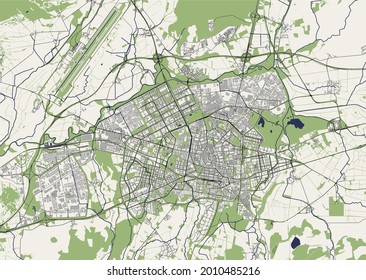 map of the city of Vitoria-Gasteiz, Spain