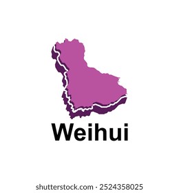 Diseño de la ciudad de Weihui, alto mapa detallado del Vector de la Plantilla del diseño del Vector de China, conveniente para su compañía