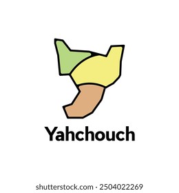 Map City of Yahchouch, Borders for your infographic. Vector illustration design template
