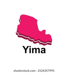 Mapa Ciudad de diseño de Yima, Alto mapa detallado del Vector de la Plantilla de diseño de Vector de China, conveniente para su compañía